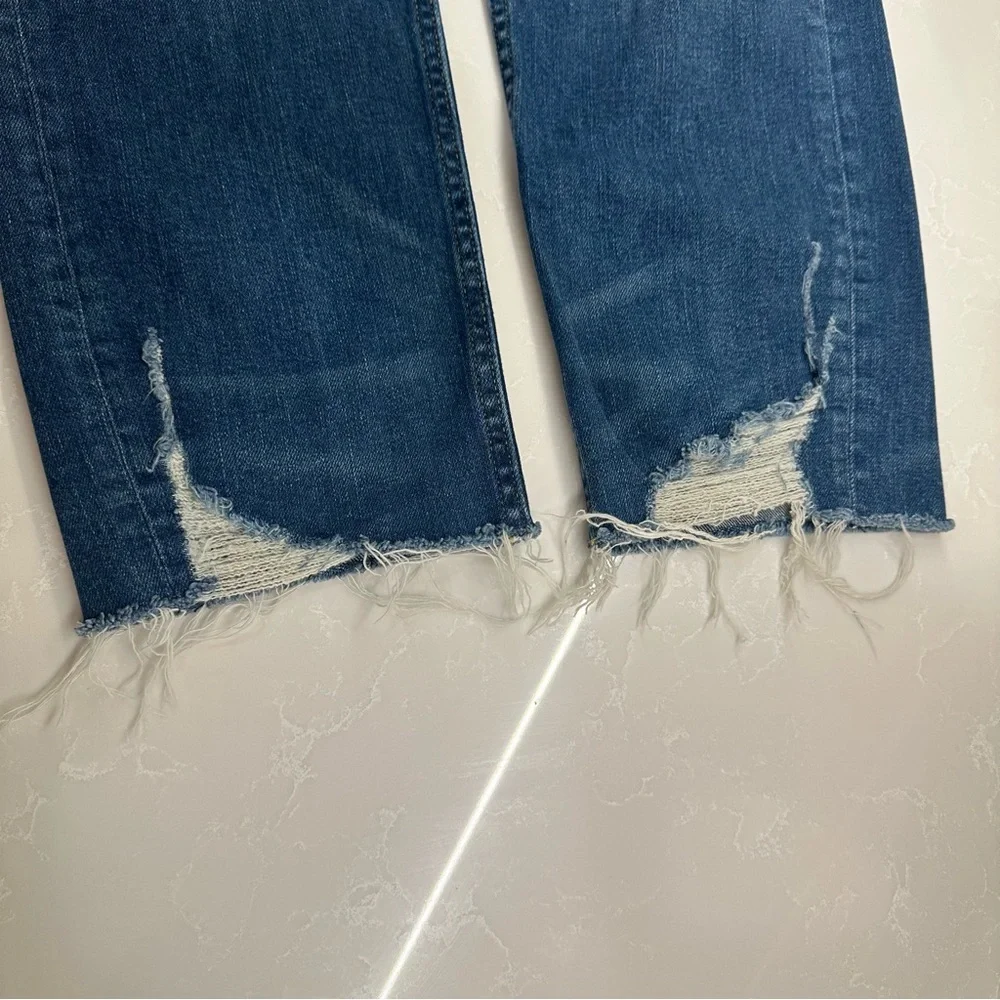 Zara Distressed Straight Leg Jeans. Size: 6 Women’s - Picture 10 of 16